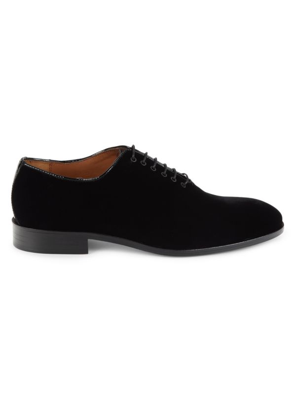 Massimo Matteo Velvet Almond Toe Oxfords